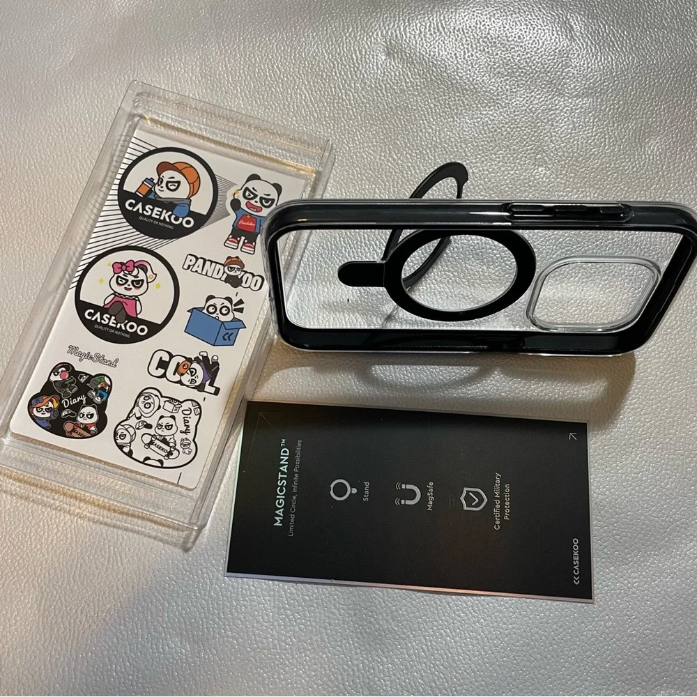 IPhone 12 black Phone Case with Ring Holder